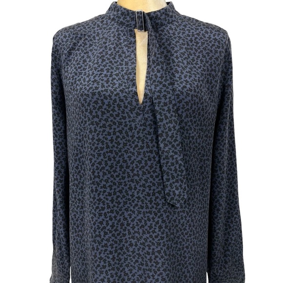 Equipment Femme Cadence Dress Large Floral Print 100% Silk Tunic Shift Dress - Picture 3 of 11